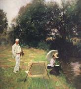 John Singer Sargent Dennis Miller Bunker Painting at Calcot (mk18) china oil painting reproduction